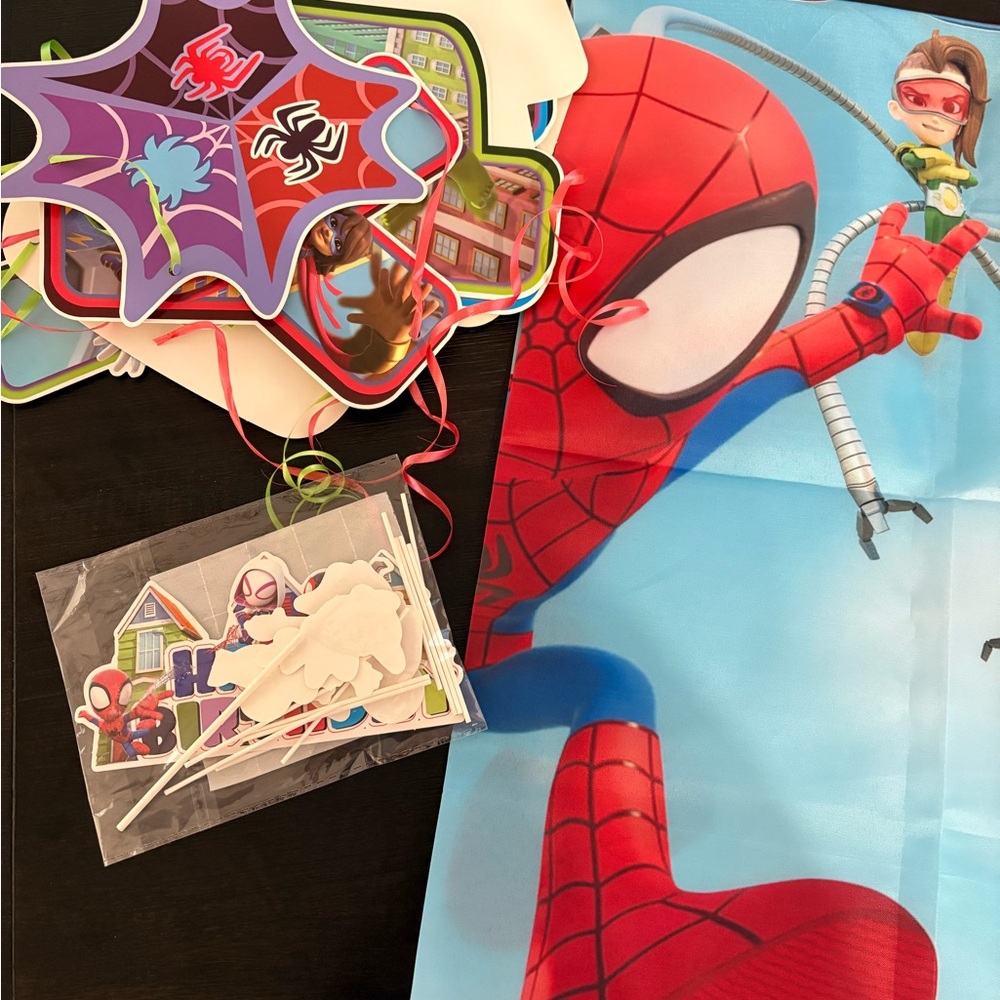 Spidey and Friends Birthday Banners
